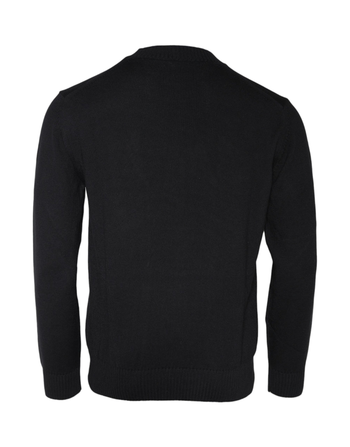 Versace Black Medusa Embroidery Crew Neck Pullover Sweater - BrandFit 88