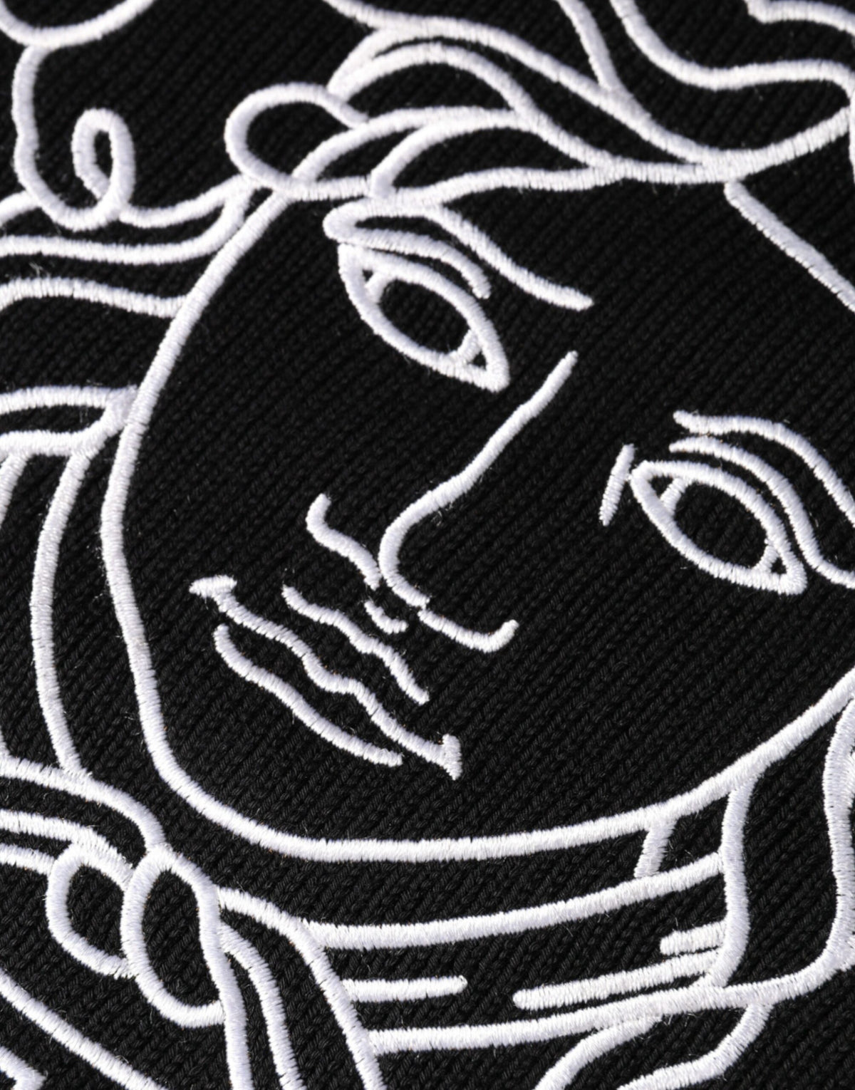 Versace Black Medusa Embroidery Crew Neck Pullover Sweater - BrandFit 88