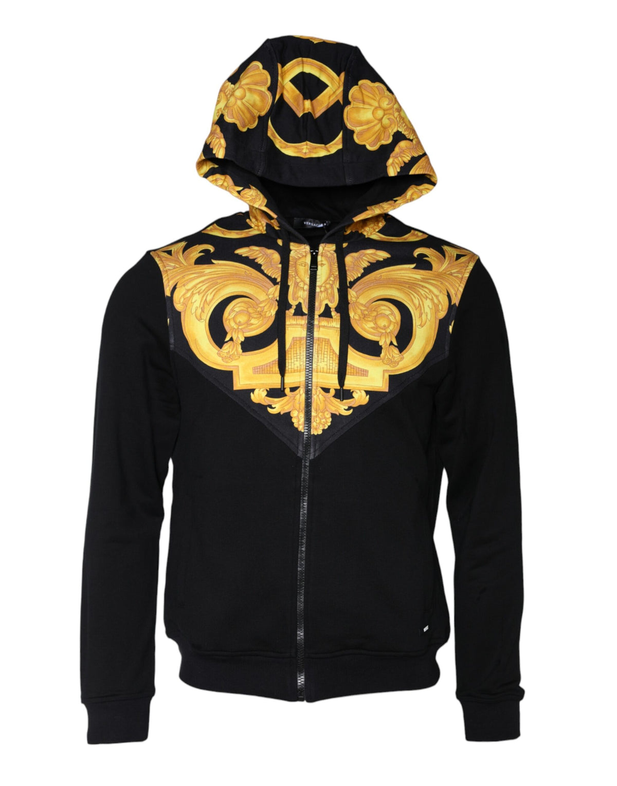 Versace Black Medusa Print Cotton Full Zip HoodieSweatshirt Sweater - BrandFit 88