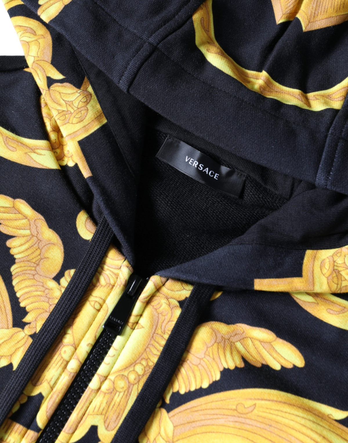 Versace Black Medusa Print Cotton Full Zip HoodieSweatshirt Sweater - BrandFit 88