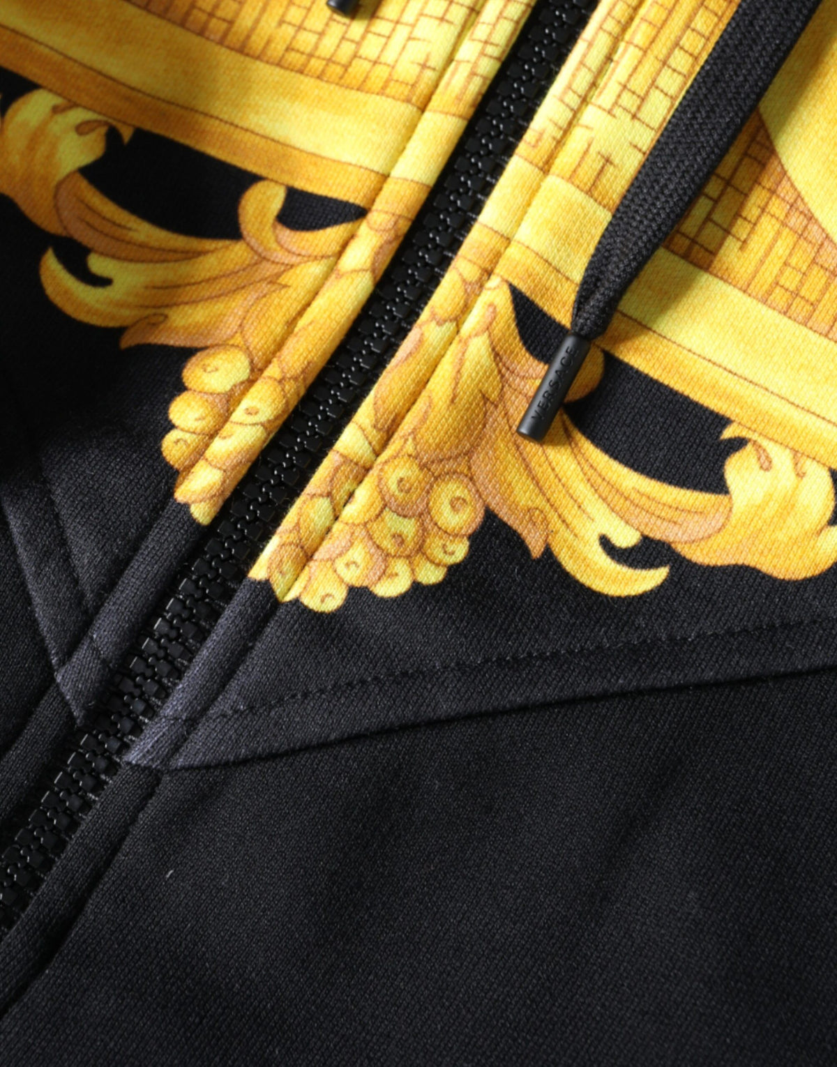 Versace Black Medusa Print Cotton Full Zip HoodieSweatshirt Sweater - BrandFit 88