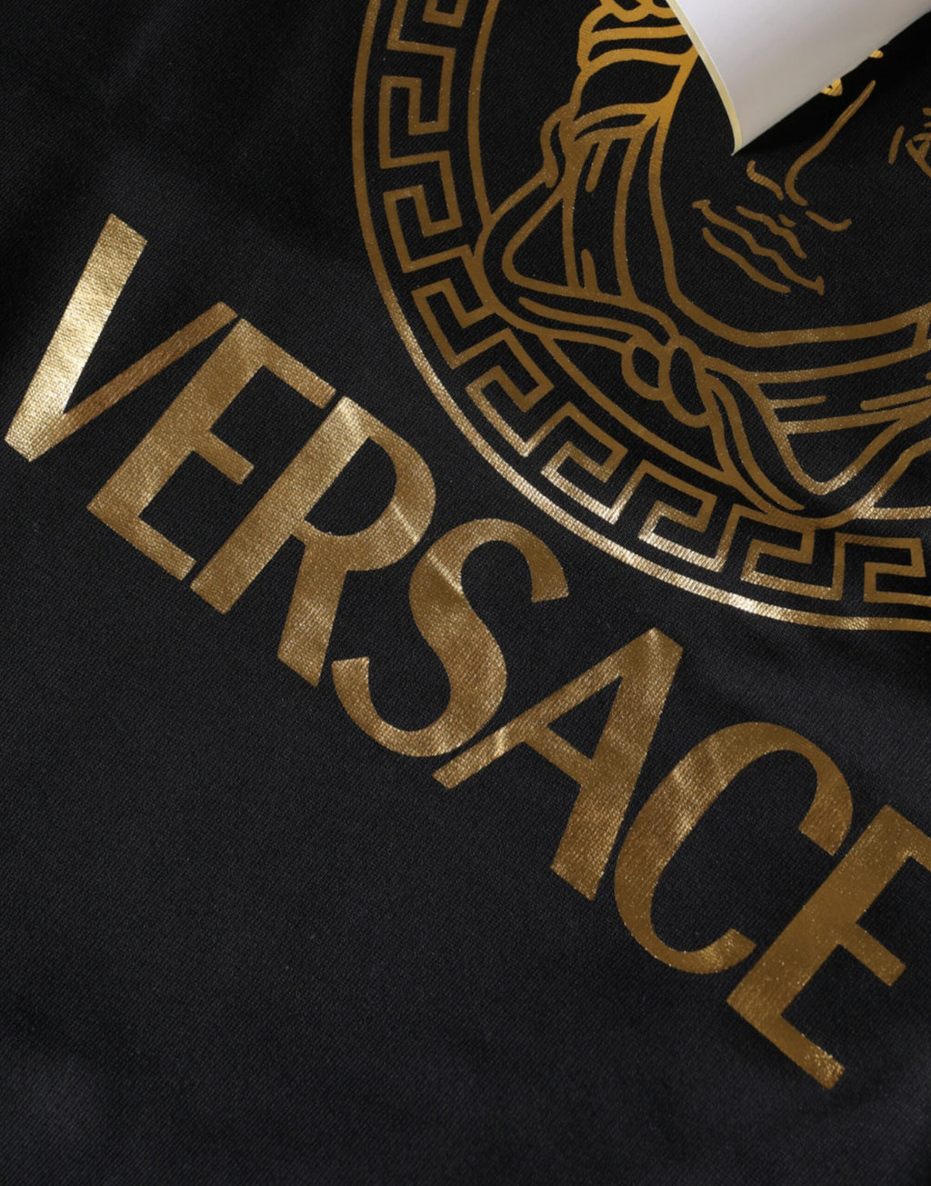Versace Black Medusa Print Cotton HoodiePullover Sweatshirt Sweater - BrandFit 88