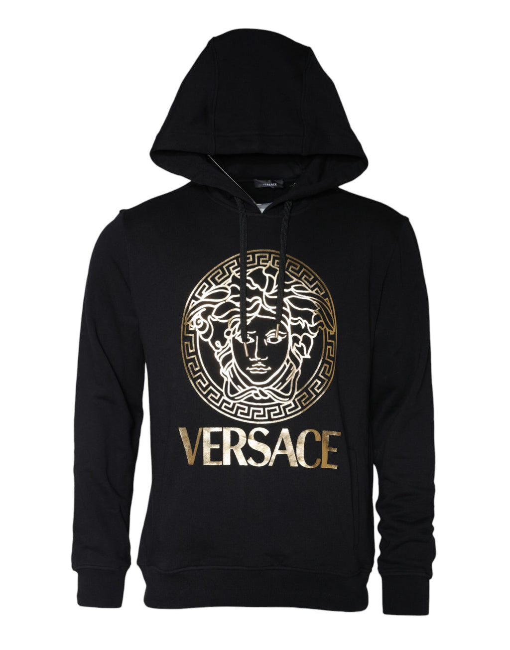 Versace Black Medusa Print Cotton HoodiePullover Sweatshirt Sweater - BrandFit 88