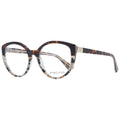 The Marciano by Guess Brown Plastic Glasses (Frames) feature round tortoiseshell-patterned frames with clear lower rims, brown plastic temples, and a gold accent with an engraved logo near the hinges.