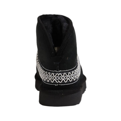 UGG Black Suede Leather Ankle Boots