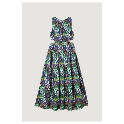 Desigual Blue Viscose Long Dress