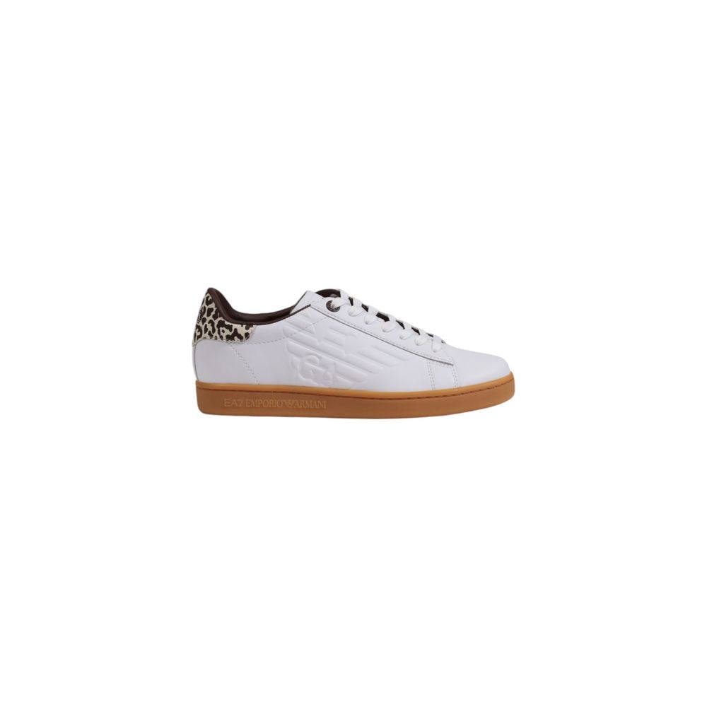 EA7 Emporio Armani Beige Leather Low Top Sneakers