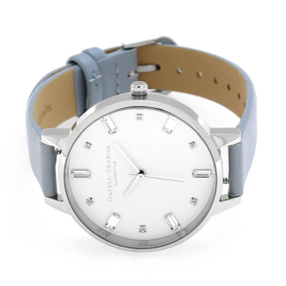 Olivia Burton Blue Artificial Leather Dress Watch