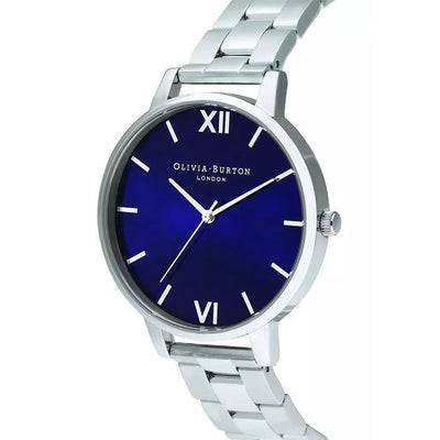 Olivia Burton Silver Stainless Steel Dress Watch