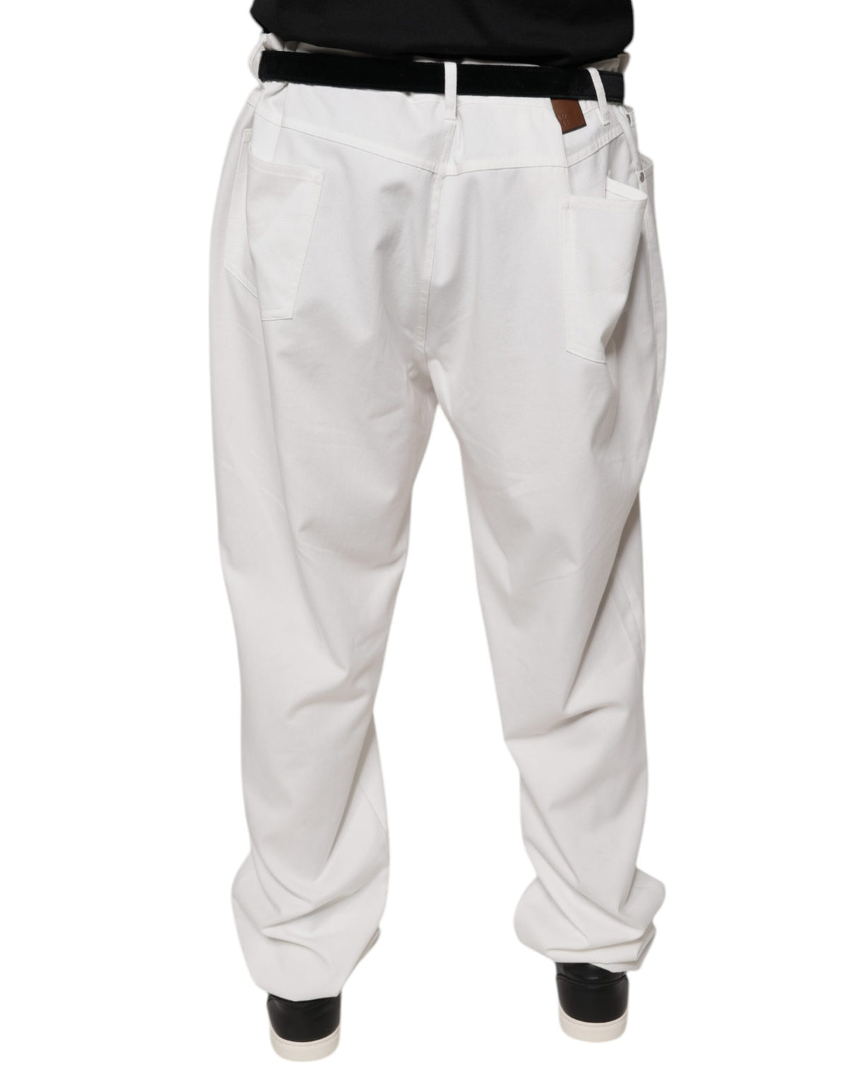 Brunello Cucinelli White Cotton Men Dress Tapered Pants - BrandFit 88