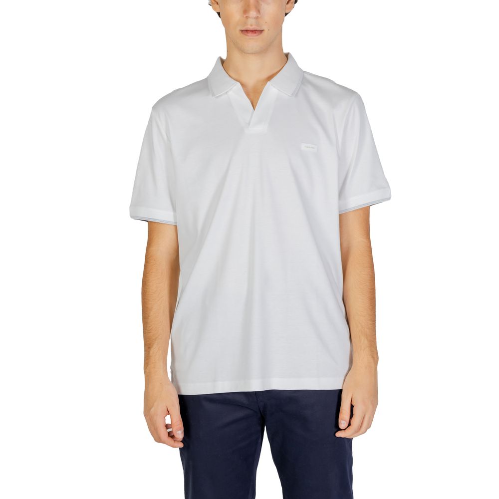 Calvin Klein Jeans White Cotton Polo Shirt - BrandFit 88