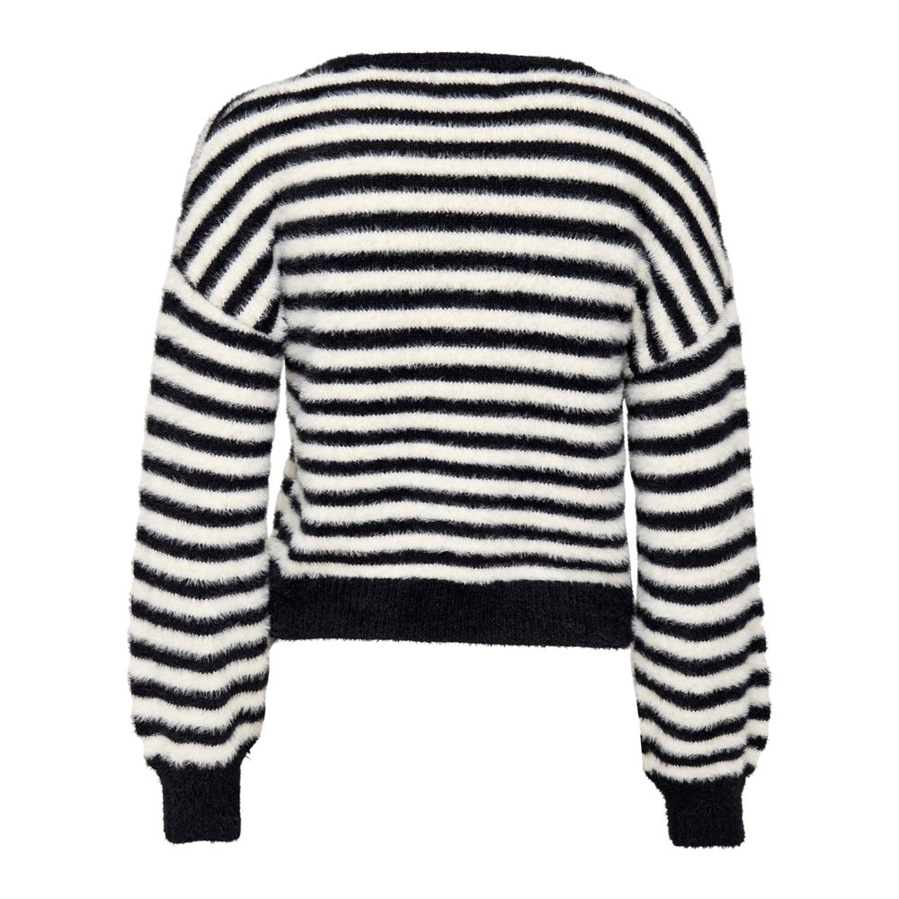 Only Black And White Marabou Sweatshirt
