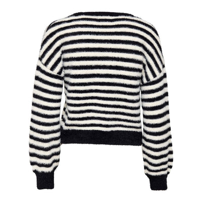 Only Black And White Marabou Sweatshirt