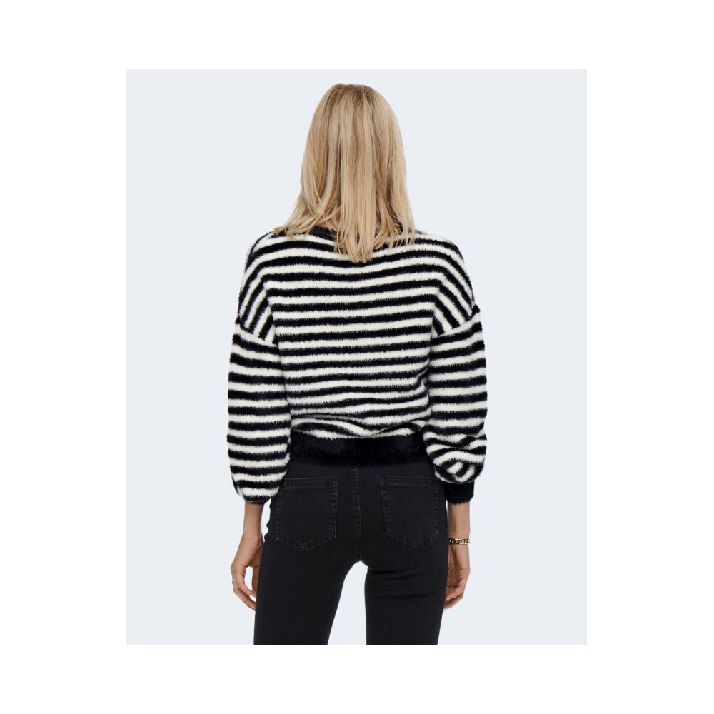 Only Black And White Marabou Sweatshirt