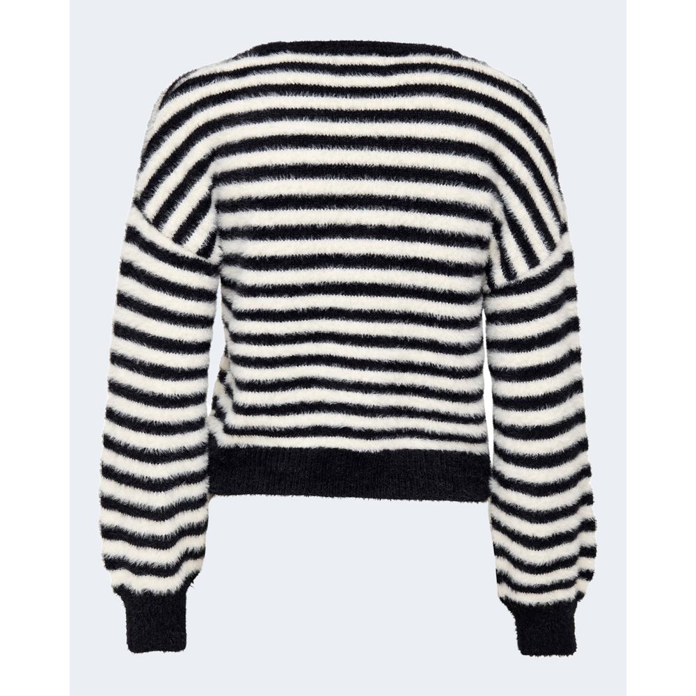 Only Black And White Marabou Sweatshirt