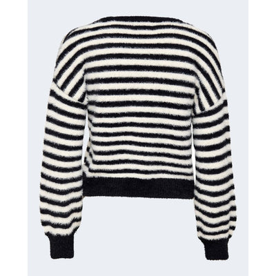 Only Black And White Marabou Sweatshirt