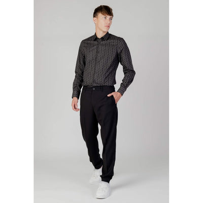 Antony Morato Gray Cotton Pattern Shirt