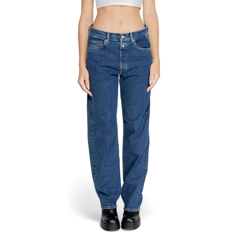 Replay Blue Cotton Mom Jeans - BrandFit 88