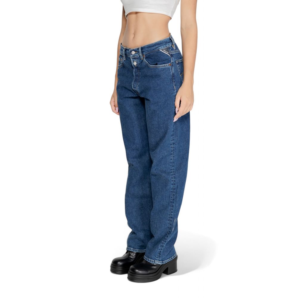 Replay Blue Cotton Mom Jeans - BrandFit 88