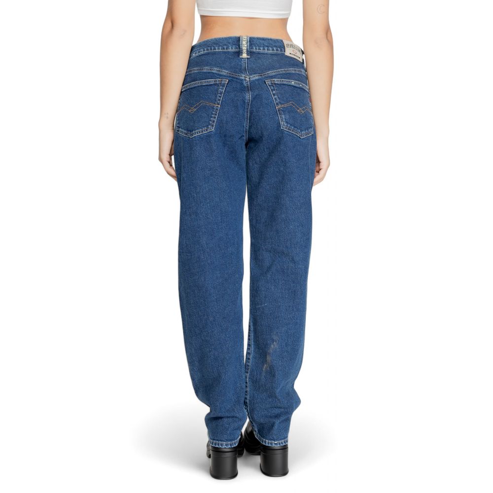 Replay Blue Cotton Mom Jeans - BrandFit 88