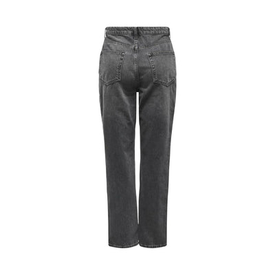 Only Gray Cotton Mom Jeans
