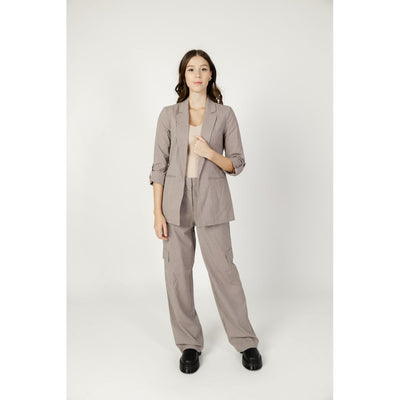 Only Beige Polyester Cargo Pants