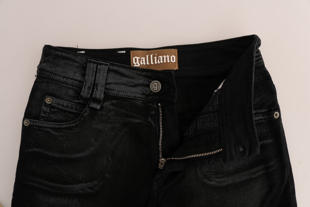 John Galliano Gray Wash Cotton Stretch Regular Fit Jeans John Galliano