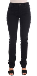 John Galliano Black Cotton Denim Stretch Regular Fit Jeans John Galliano