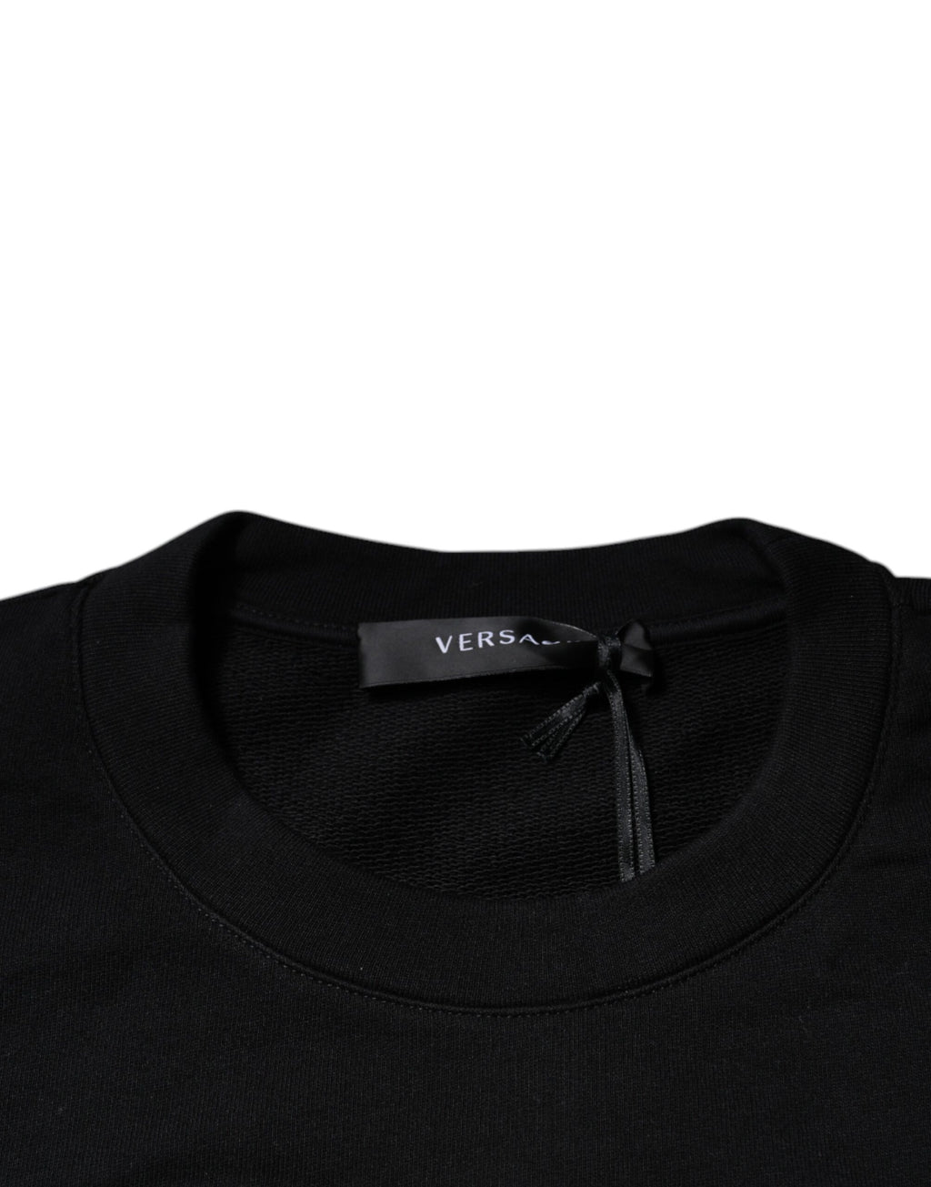 Versace Black Medusa Embroidery Crew Neck Pullover Sweater - BrandFit 88
