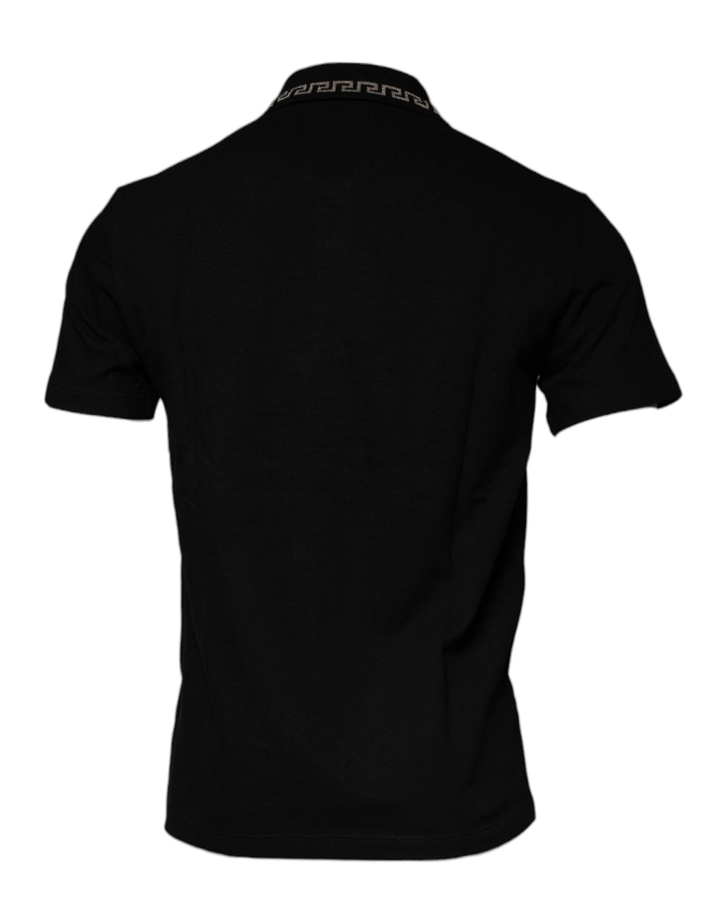 Versace Black Viscose Collared Polo Short Sleeves T-shirt - BrandFit 88