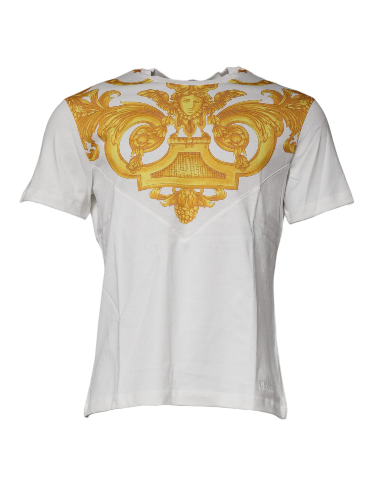 Versace White Medusa Print Cotton Crew Neck T-shirt - BrandFit 88