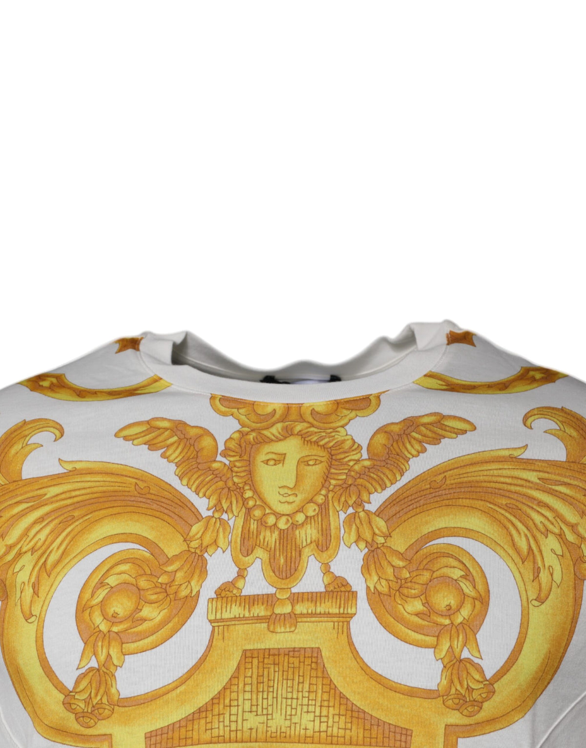 Versace White Medusa Print Cotton Crew Neck T-shirt - BrandFit 88