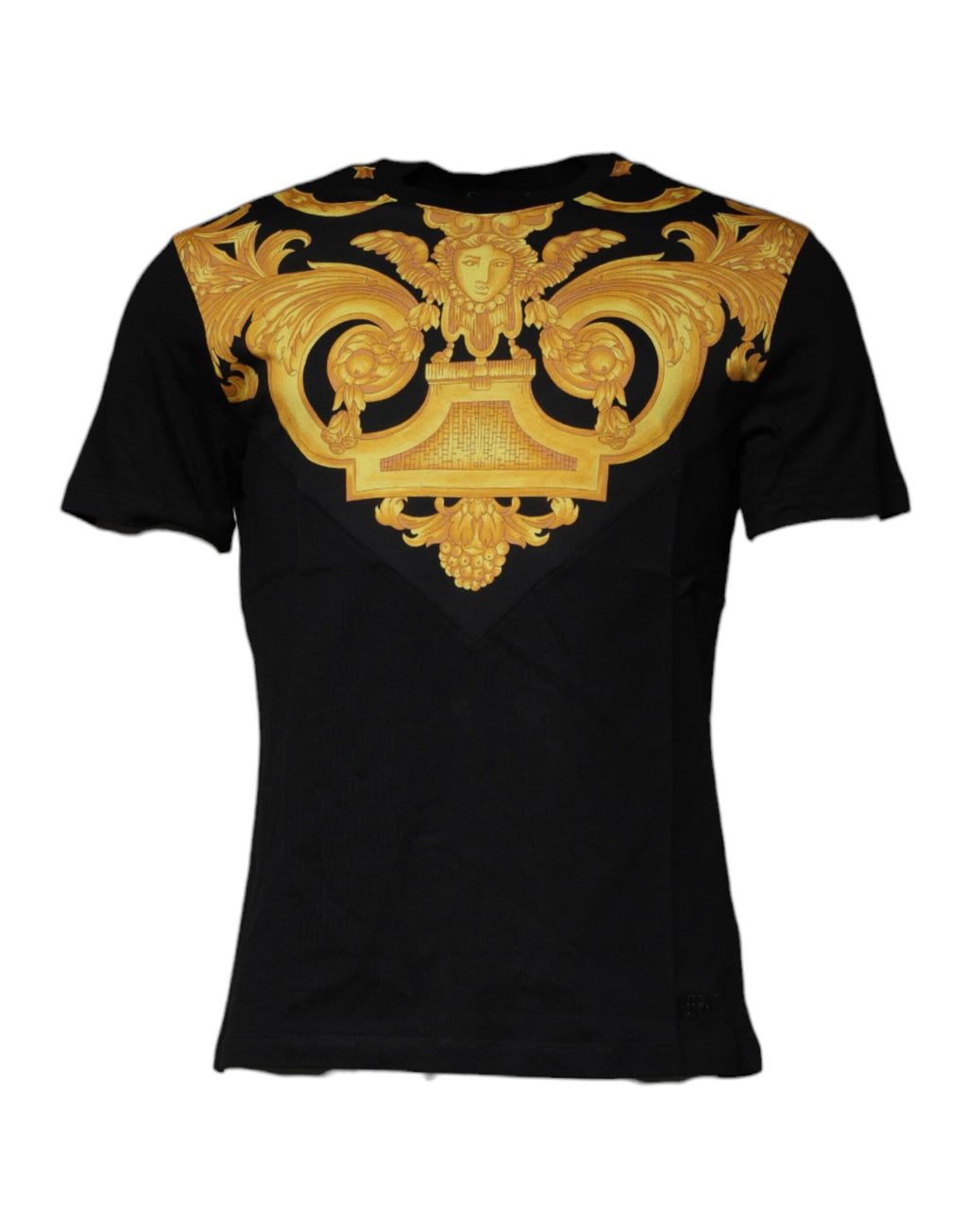 Versace Black Medusa Print Cotton Crew Neck T-shirt - BrandFit 88