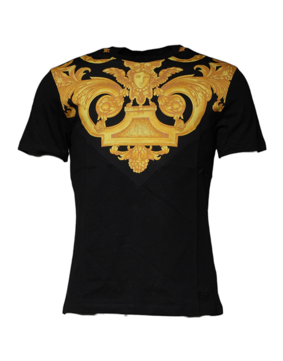 Versace Black Medusa Print Cotton Crew Neck T-shirt - BrandFit 88