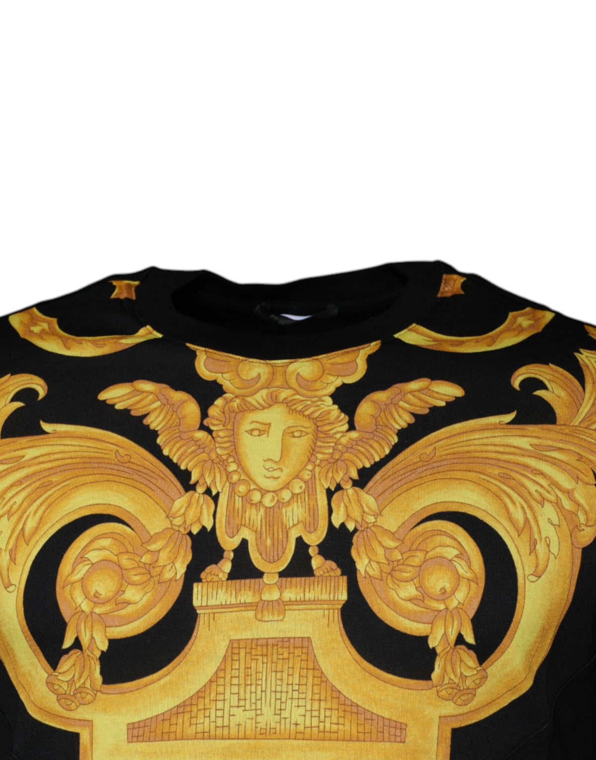 Versace Black Medusa Print Cotton Crew Neck T-shirt - BrandFit 88