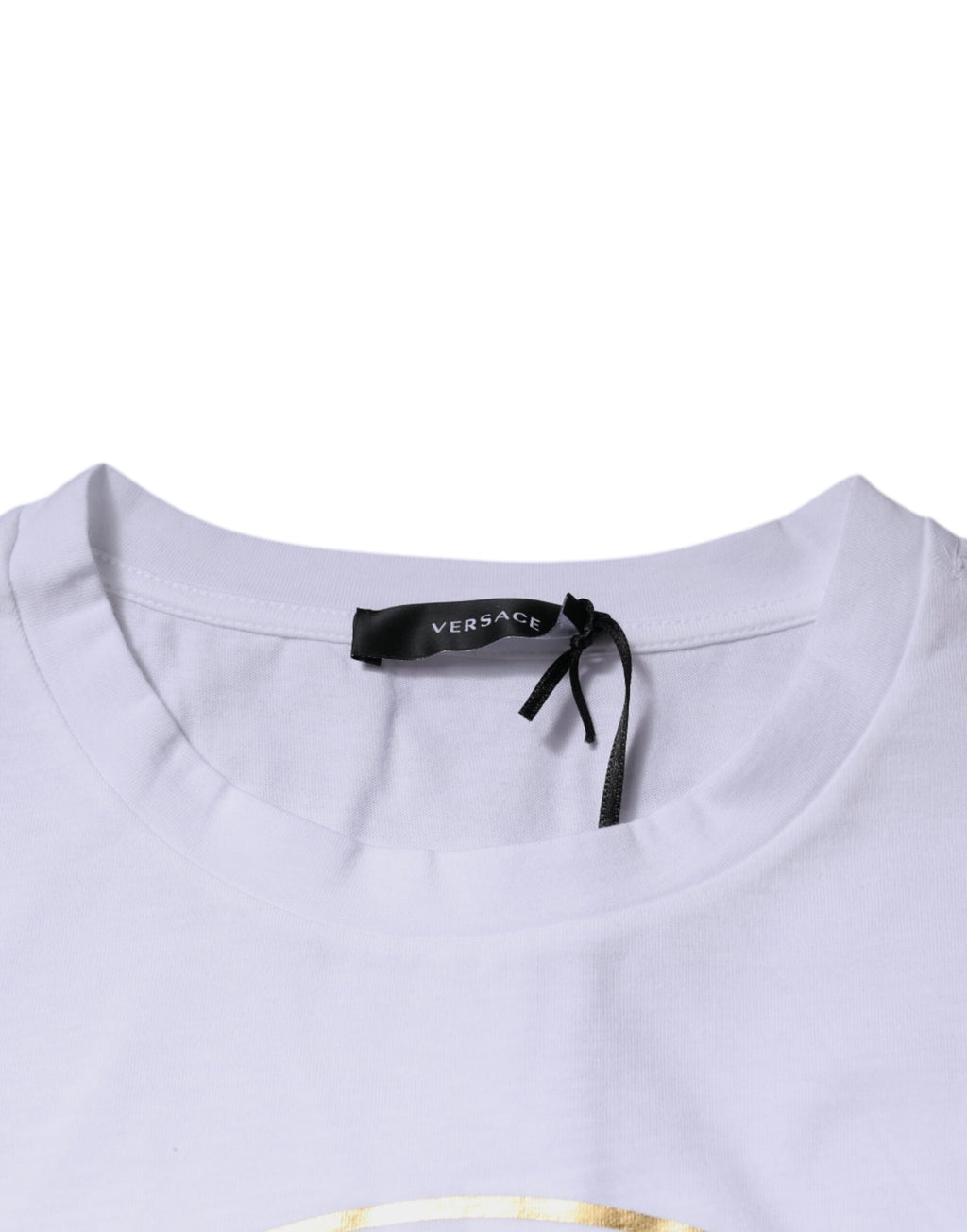 Versace White Medusa Print Cotton Crew Neck T-shirt - BrandFit 88