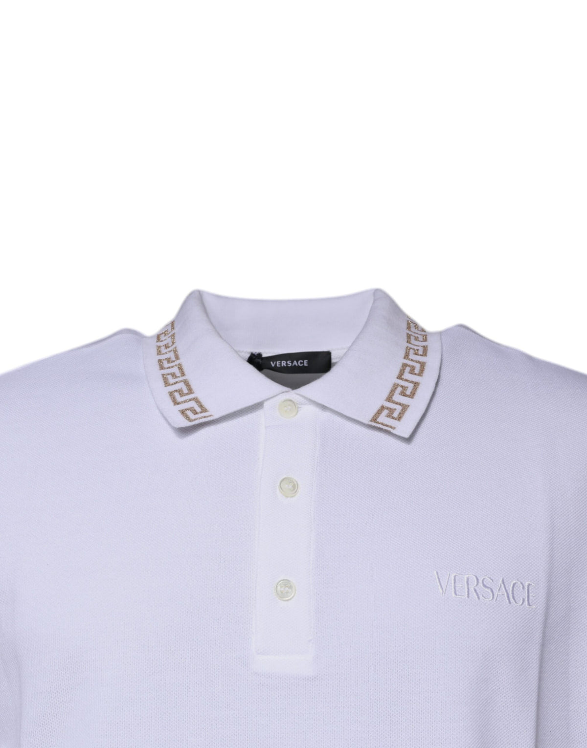 Versace White Viscose Collared Men Polo Short Sleeves T-shirt - BrandFit 88