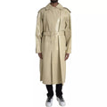 Bottega Veneta Beige Lambskin Leather Trench Coat Jacket - BrandFit 88