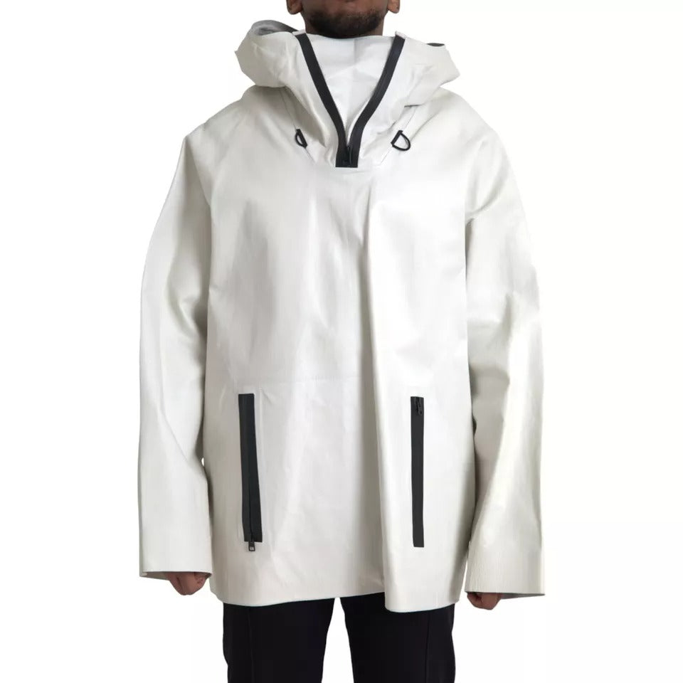 Bottega Veneta White Leather Men Waterproof Jacket Blouson - BrandFit 88