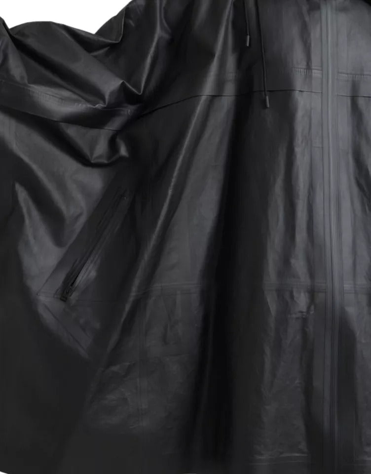 Bottega Veneta Black Leather Hooded Men Trenchcoat Jacket - BrandFit 88