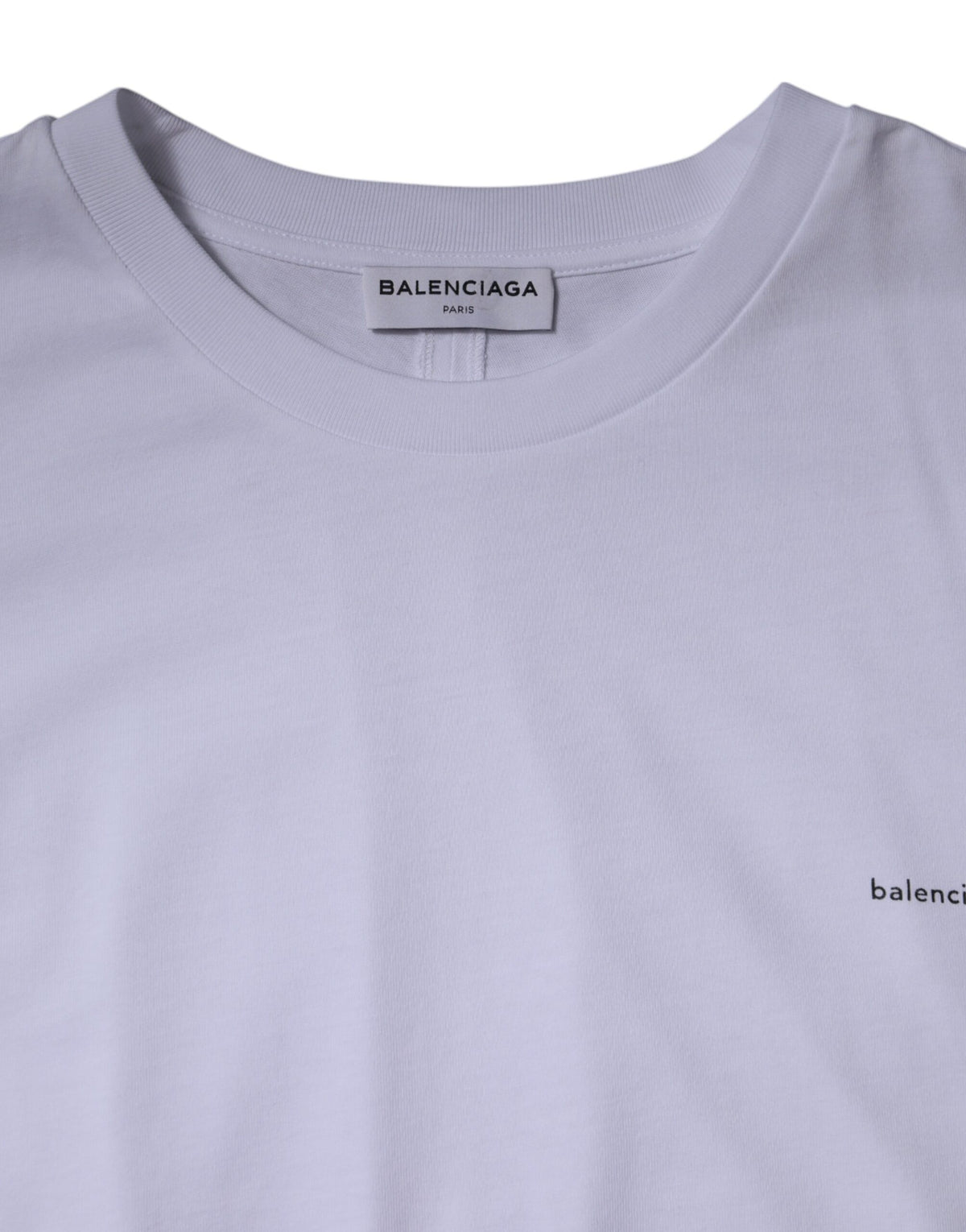 Balenciaga White Logo Cotton Crew Neck Short Sleeves T-shirt - BrandFit 88