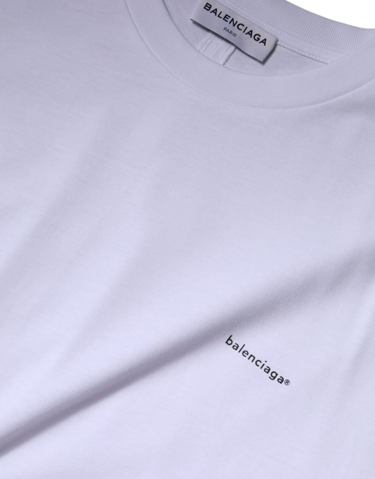 Balenciaga White Logo Cotton Crew Neck Short Sleeves T-shirt - BrandFit 88