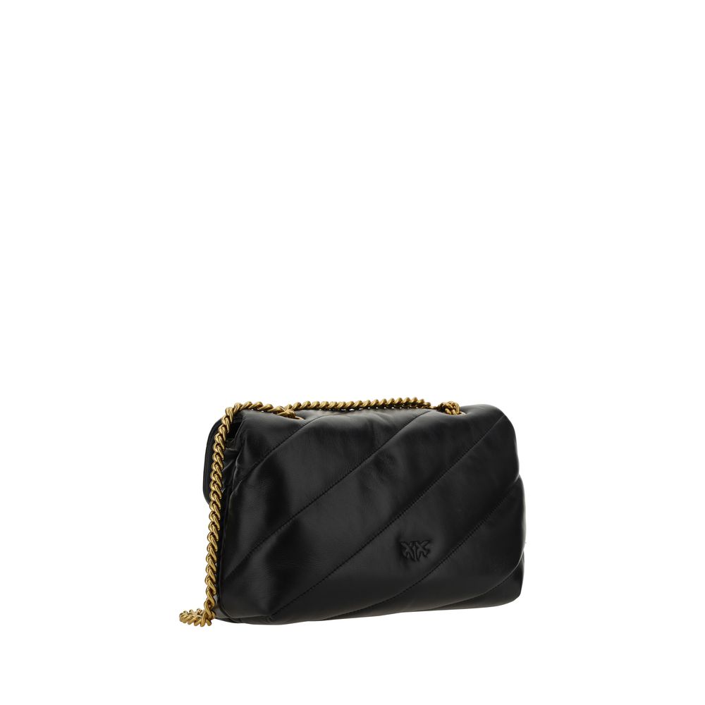 PINKO Black Lamb Ovis Aries Shoulder Bag
