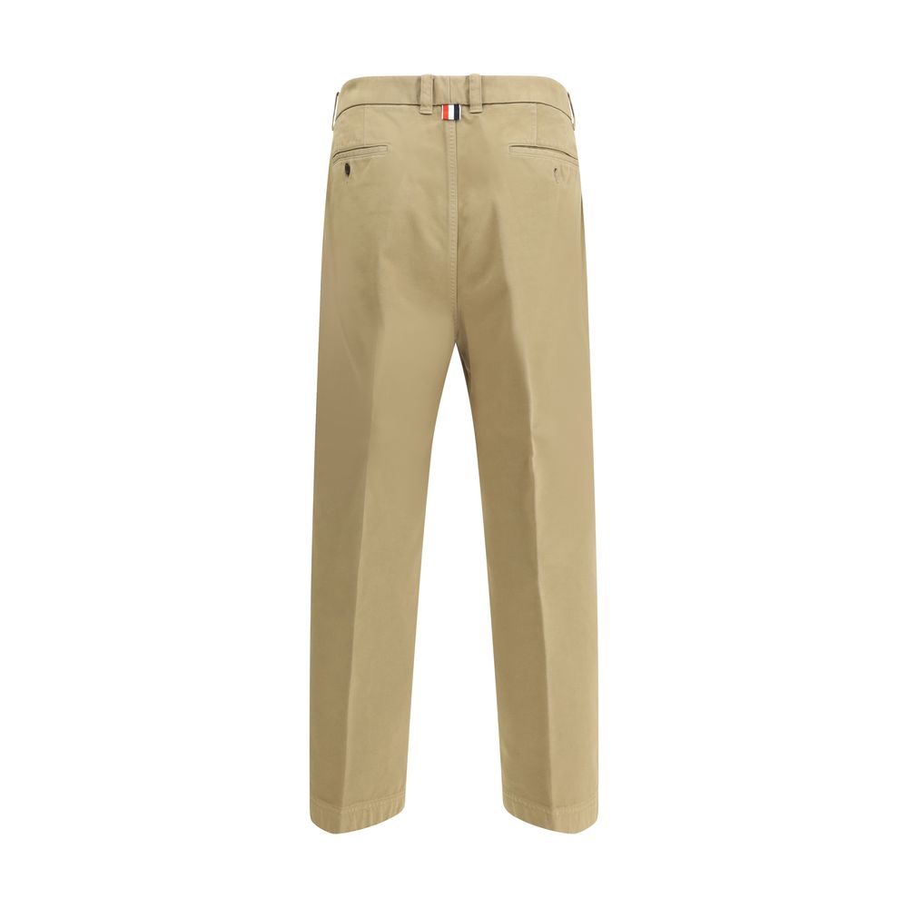Thom Browne Beige Cotton Casual Pants