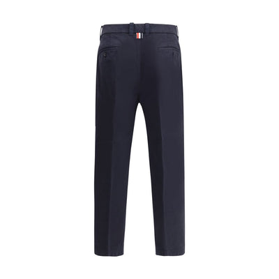 Thom Browne Blue Cotton Casual Pants