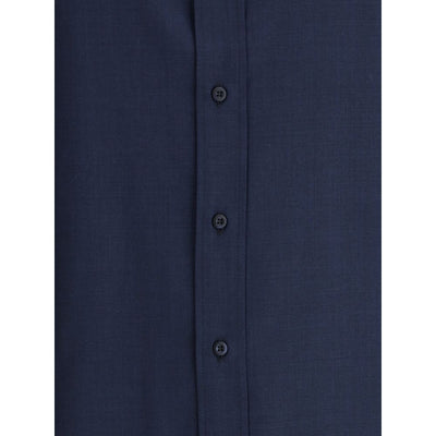 Brunello Cucinelli Blue Cotton Shirt