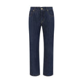 7FOR Blue Cotton Straight-Leg Jeans - BrandFit 88