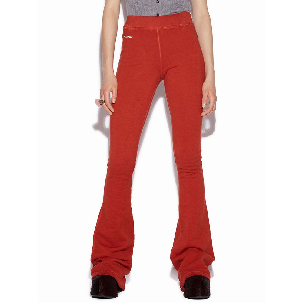 Dsquared² Red Cotton Athletic Pants - BrandFit 88