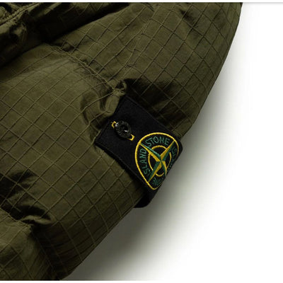 Stone Island Green Nylon Men Parka