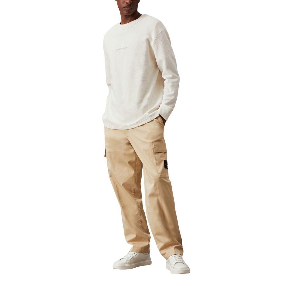 Calvin Klein Beige Cotton Cargo Pants